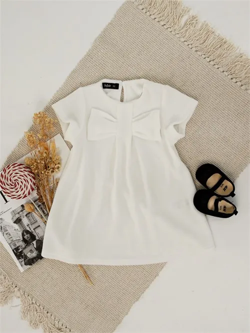 Платье Bow vanila ice, молочный