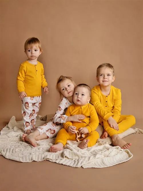 Пижама детская Button neck Mustard Пижама детская Button neck Mustard