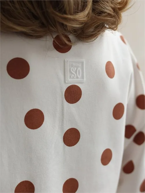 Костюм женский Polka dot мокко, коричневый
