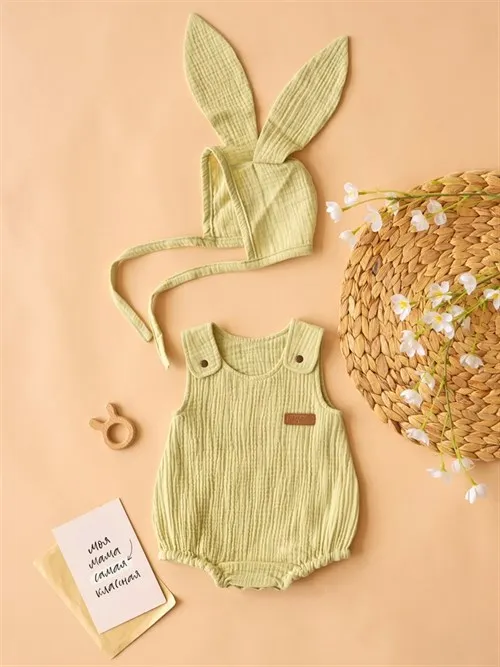 Чепчик муслиновый Pastel Green Чепчик муслиновый Pastel Green