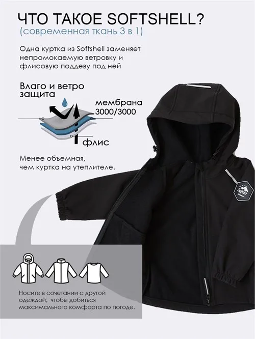 Куртка Softshell Black, черный