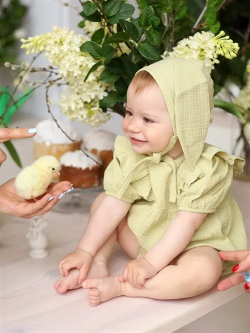 Чепчик муслиновый Pastel Green Чепчик муслиновый Pastel Green